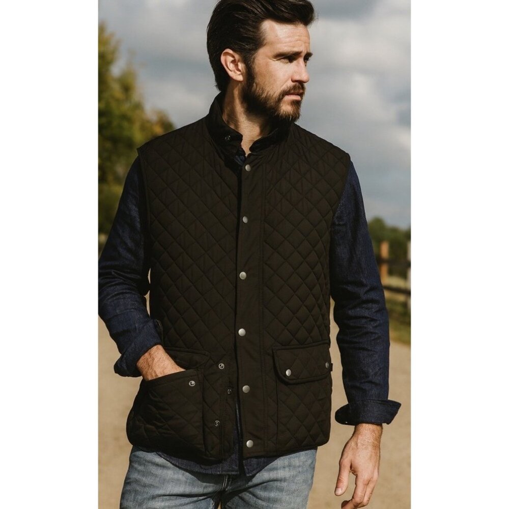 Belstaff Vest Mens‎ XL Black Quilted Puffer Gilet.     Ee